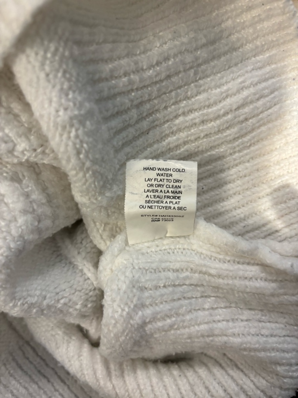 Suzy Shier Winter White Cable Cowl-Neck Sweater - Picture 5 of 5